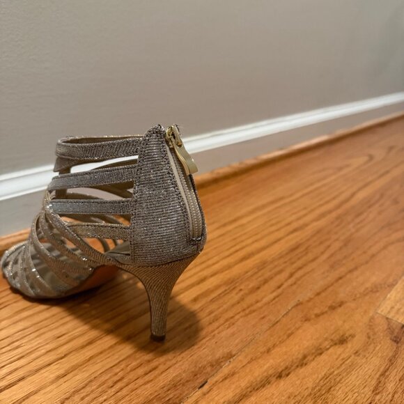 Kelly & Katie KK Lorelle Metallic Cage Heels - Size 8 - Picture 6 of 6